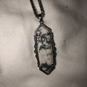 Kendra Scott Long Pendant Necklace | White Howlite
